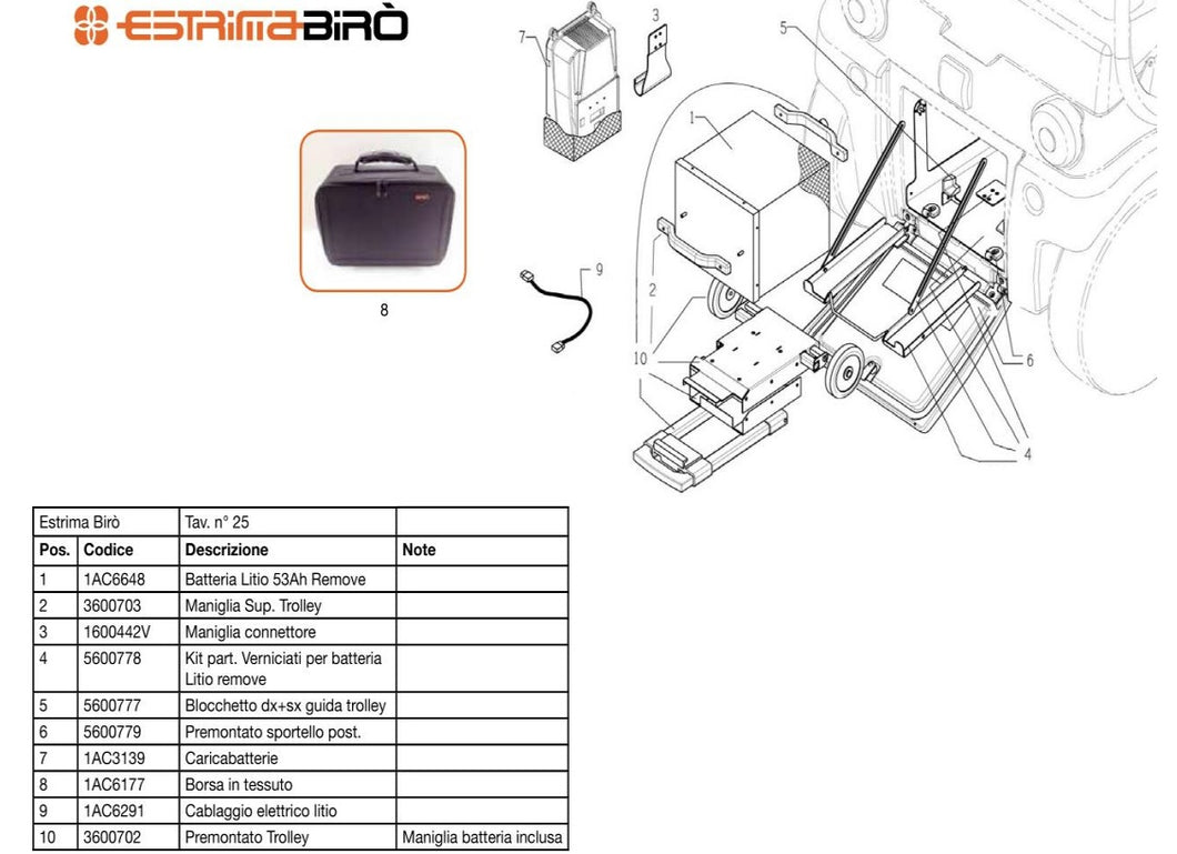 5600778 - KIT SUPPORTO BATTERIE REMOVE